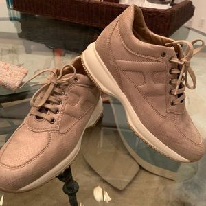 Metallic Beige Hogan Sneakers